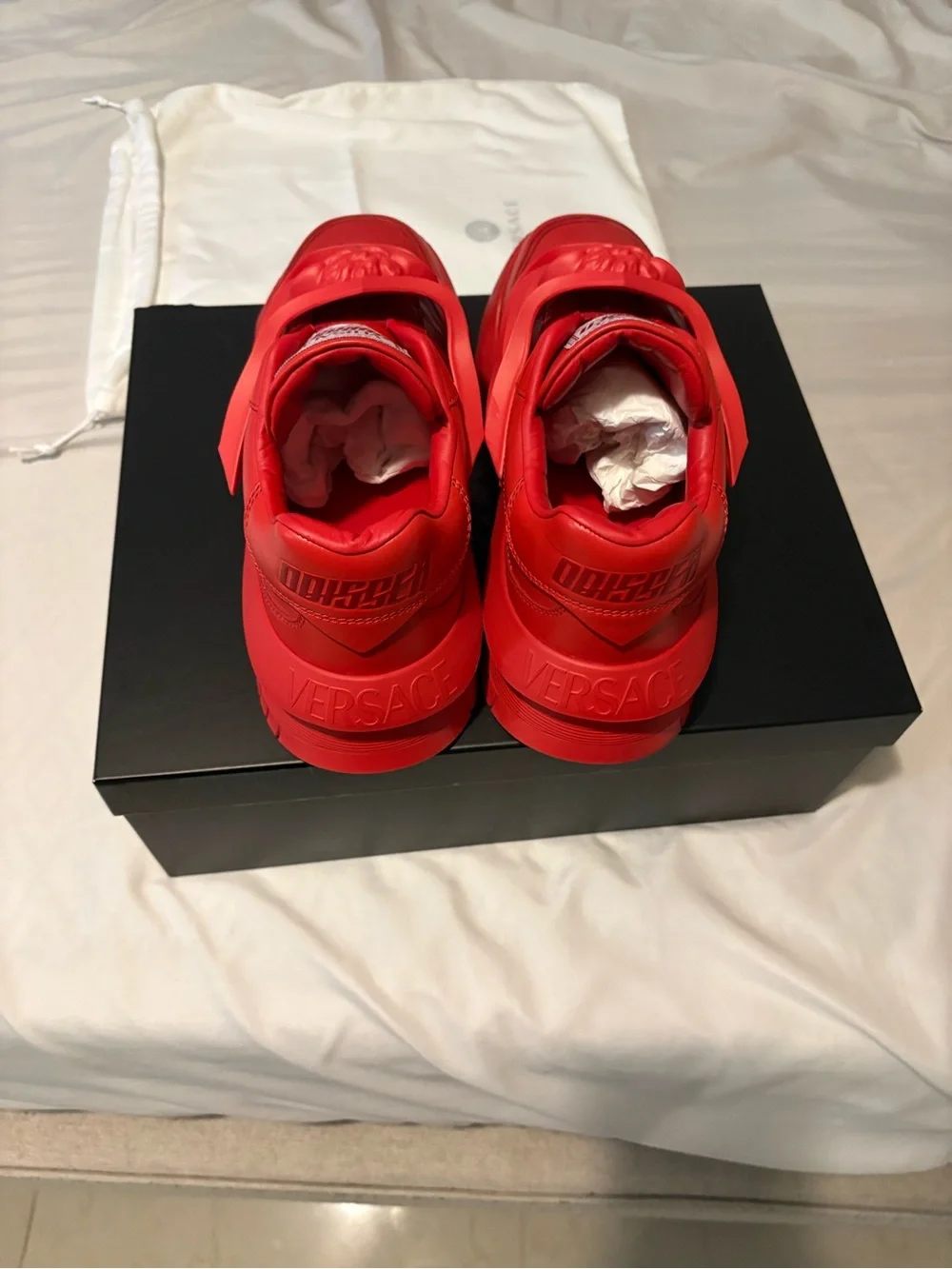 Versace striking red